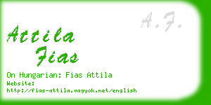 attila fias business card